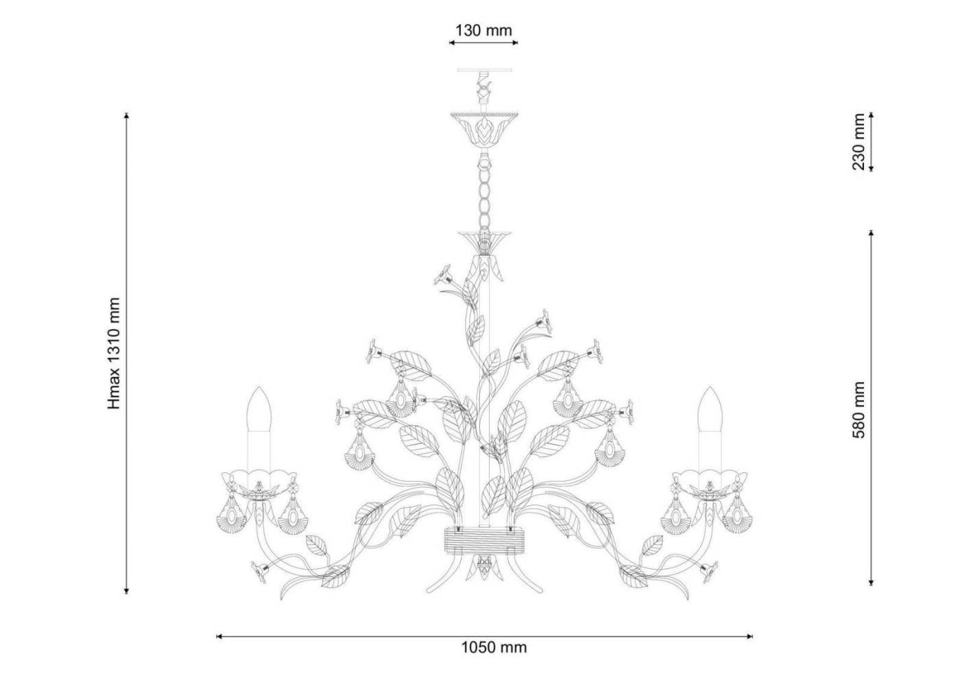 Fiori di rose 1770.10 Люстра подвесная с цветочками Fiori di rose Fiori di rose 1770.10 Lucia Tucci