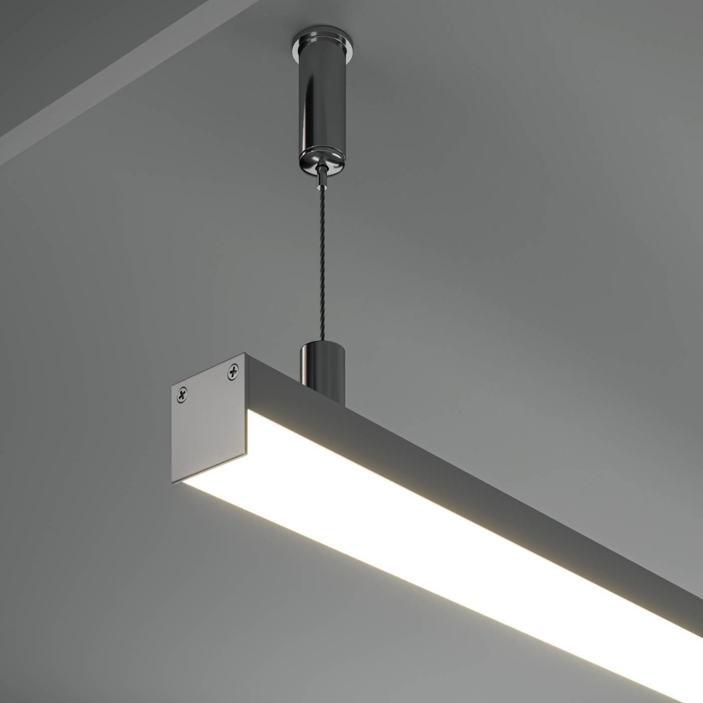 Алюминиевый профиль подвесной-накладной 20x20 Maytoni Алюминиевый профиль ALM-2020B-S-2M