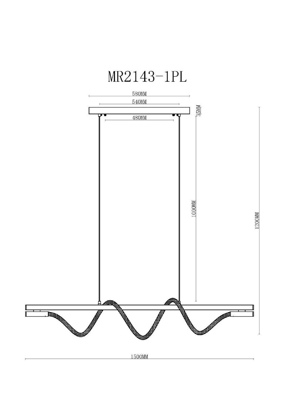 Светильник подвесной MyFar Kenneth MR2143-1PL