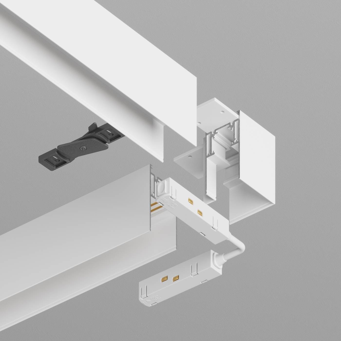 Угловой коннектор накладной Maytoni Accessories for tracks Gravity TRX010CL-21W