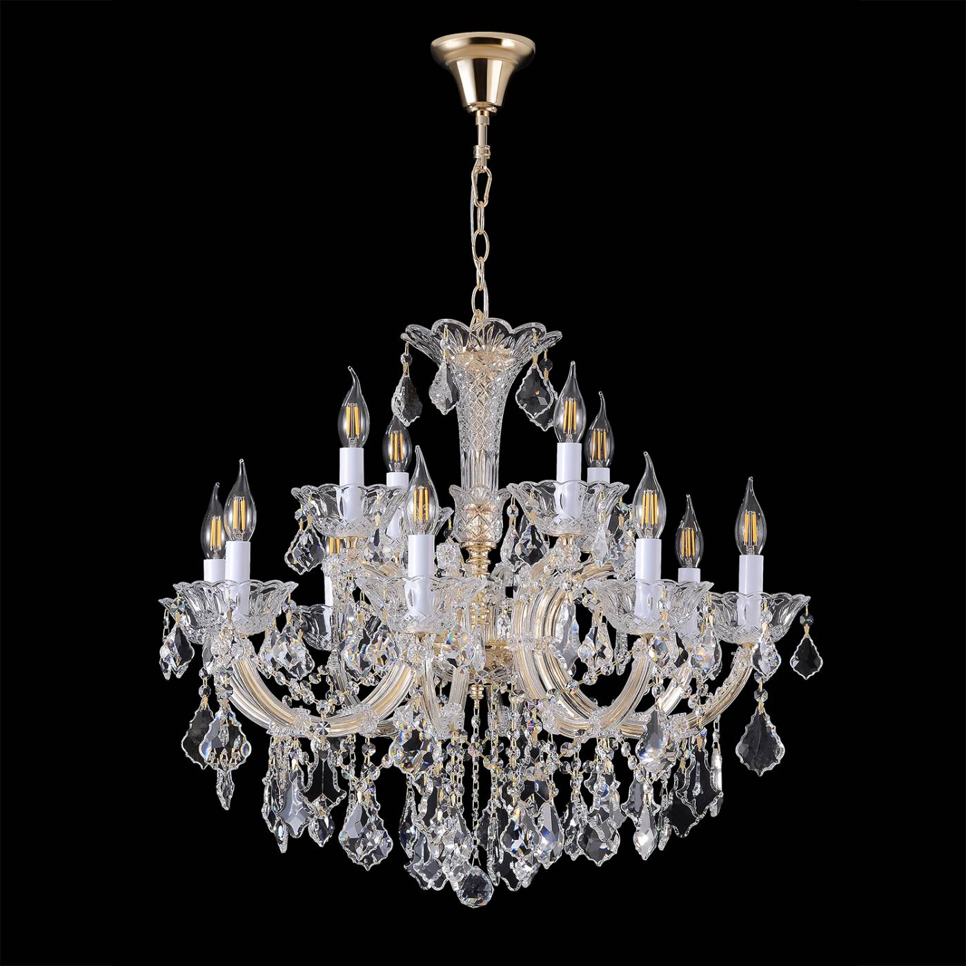 CRISTELLE SP8+4 GOLD Подвесная люстра CRISTELLE Crystal Lux CRISTELLE SP8+4 GOLD