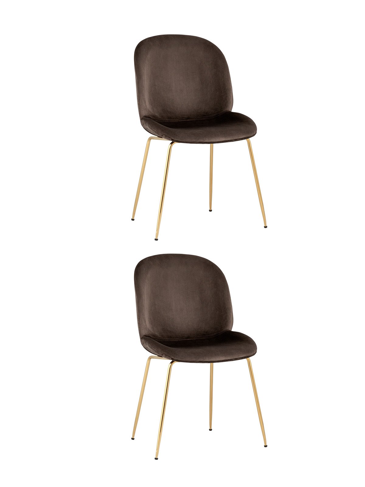8329 VELVET BROWN X2 Комплект стульев Stool Group Beetle 8329 VELVET BROWN X2