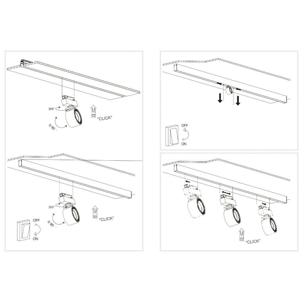 Трековый светильник iLEDEX TECHNICAL VISION48/22 SMART 4822-010-D82-12W-38DG-WH (WALL WASHER)