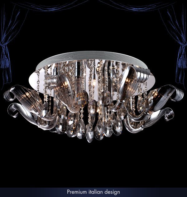 311/20 Linsey хром/дымчатый хрусталь LED (уп. Premium) Потолочная люстра Eurosvet 311 311/20 Linsey хром/дымчатый хрусталь LED (уп. Premium)