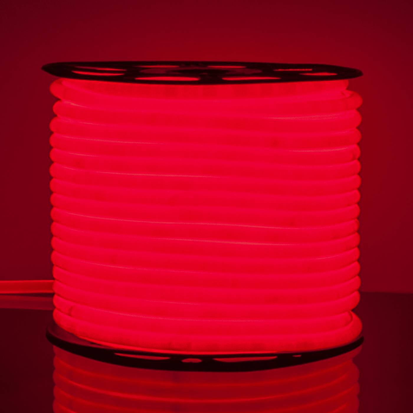 Светодиодный шнур Elektrostandard Светодиодный гибкий неон Гибкий неон LS003 220V 9.6W 144Led 2835 IP67 16mm круглый красный, 50 м a043549
