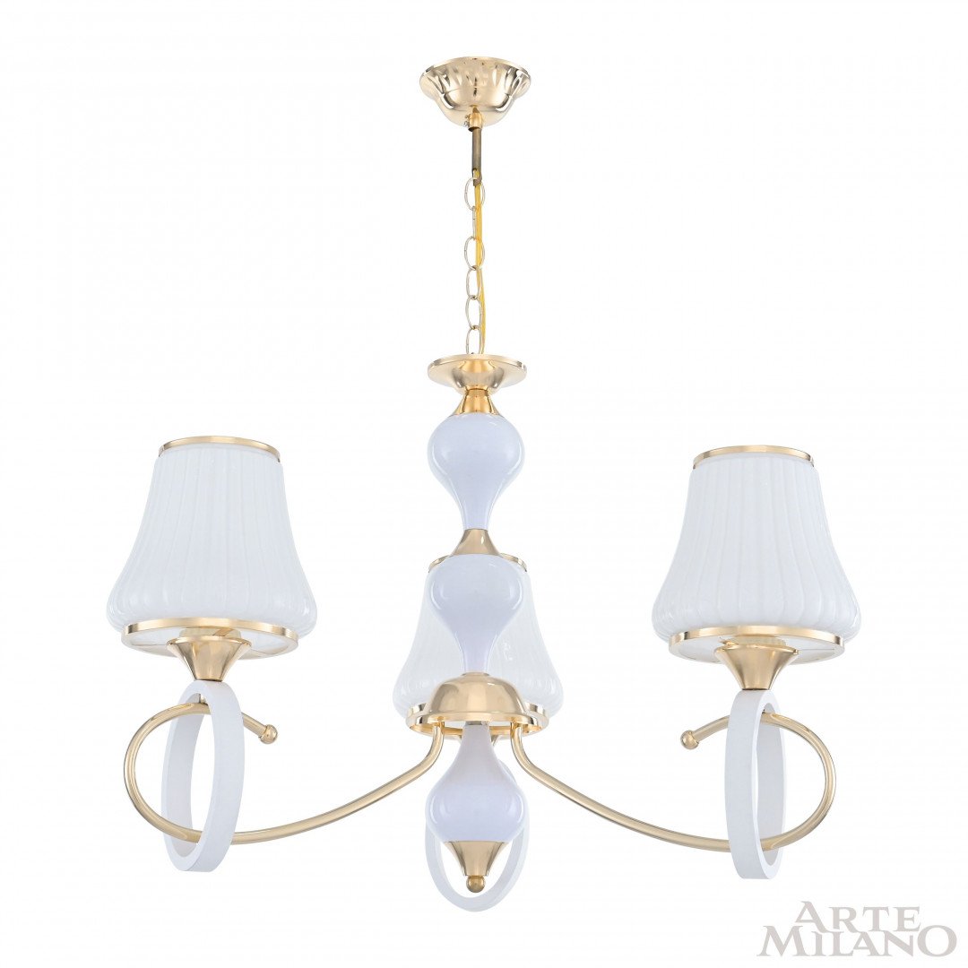 302387/3 Wh/Gd Подвесная люстра Arte Milano Florentia-2387 302387/3 Wh/Gd