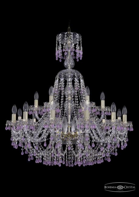 1410/12+6/300/XL-95 G V7010 Подвесная хрустальная люстра 1410 Bohemia 1410/12+6/300/XL-95 G V7010