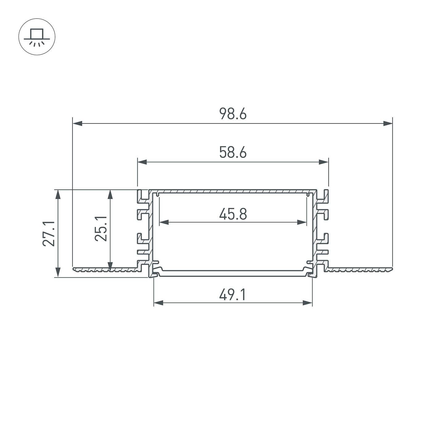 Профиль Arlight Fantom-Bent 046430