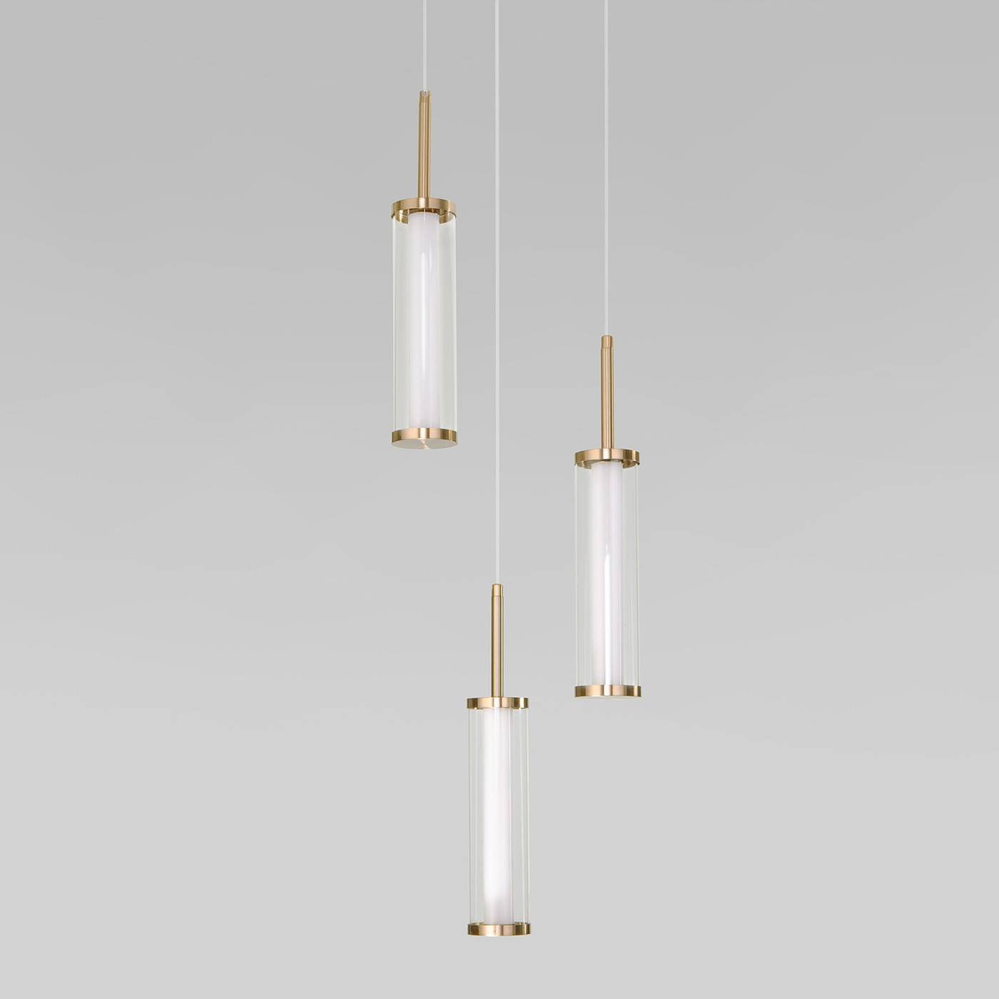 50386/3 LED латунь Светильник подвесной Eurosvet Stark 50386/3 LED латунь