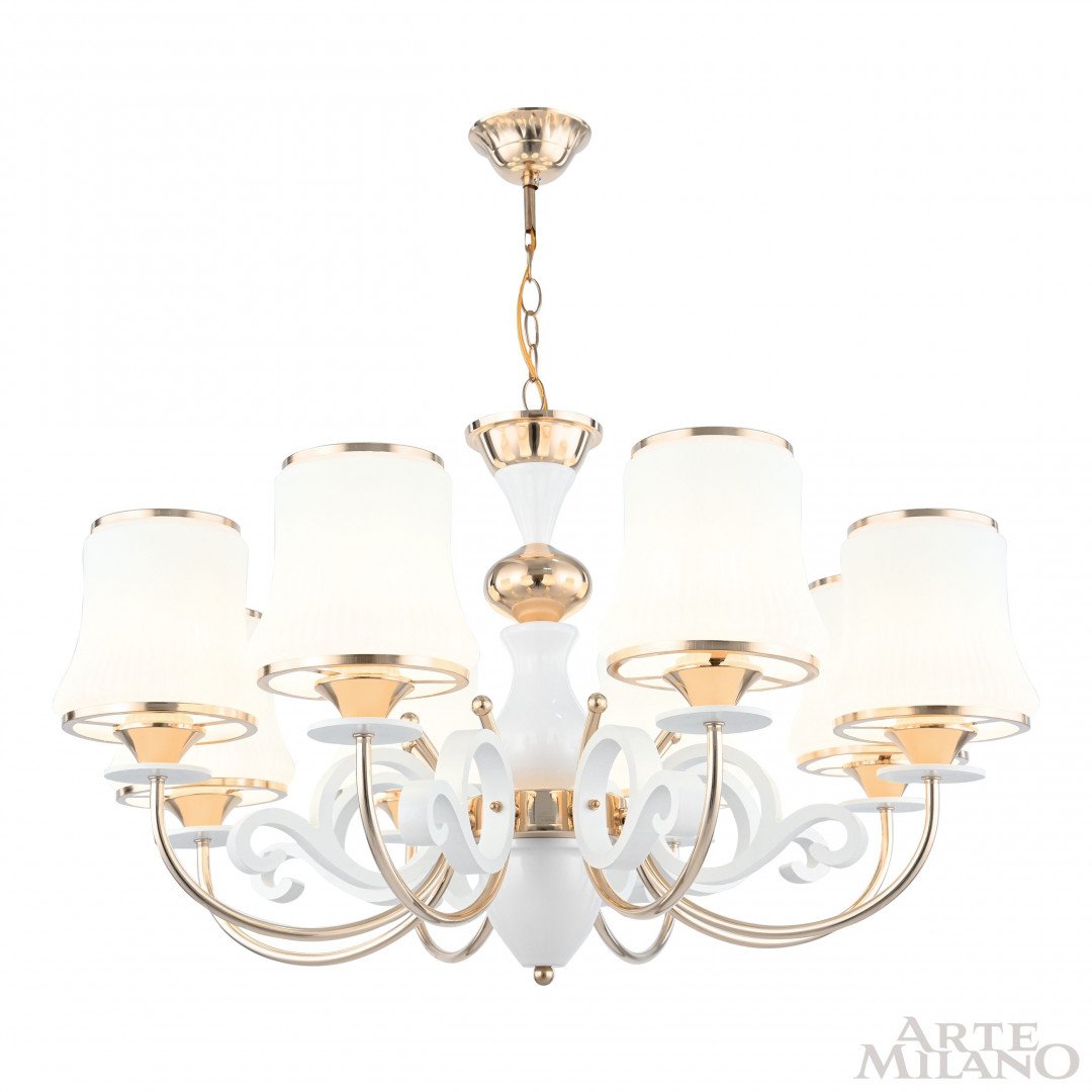 301097/8 Wh/Gd Подвесная люстра Arte Milano Florentia-1097 301097/8 Wh/Gd