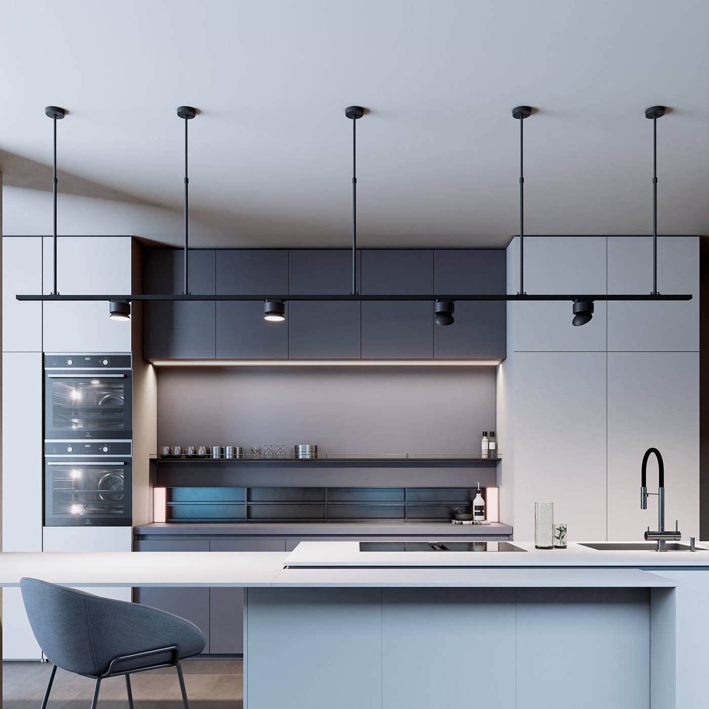 Штанга для однофазного шинопровода Elektrostandard 85136/00 Штанга для однофазного шинопровода черный (500-1000мм)