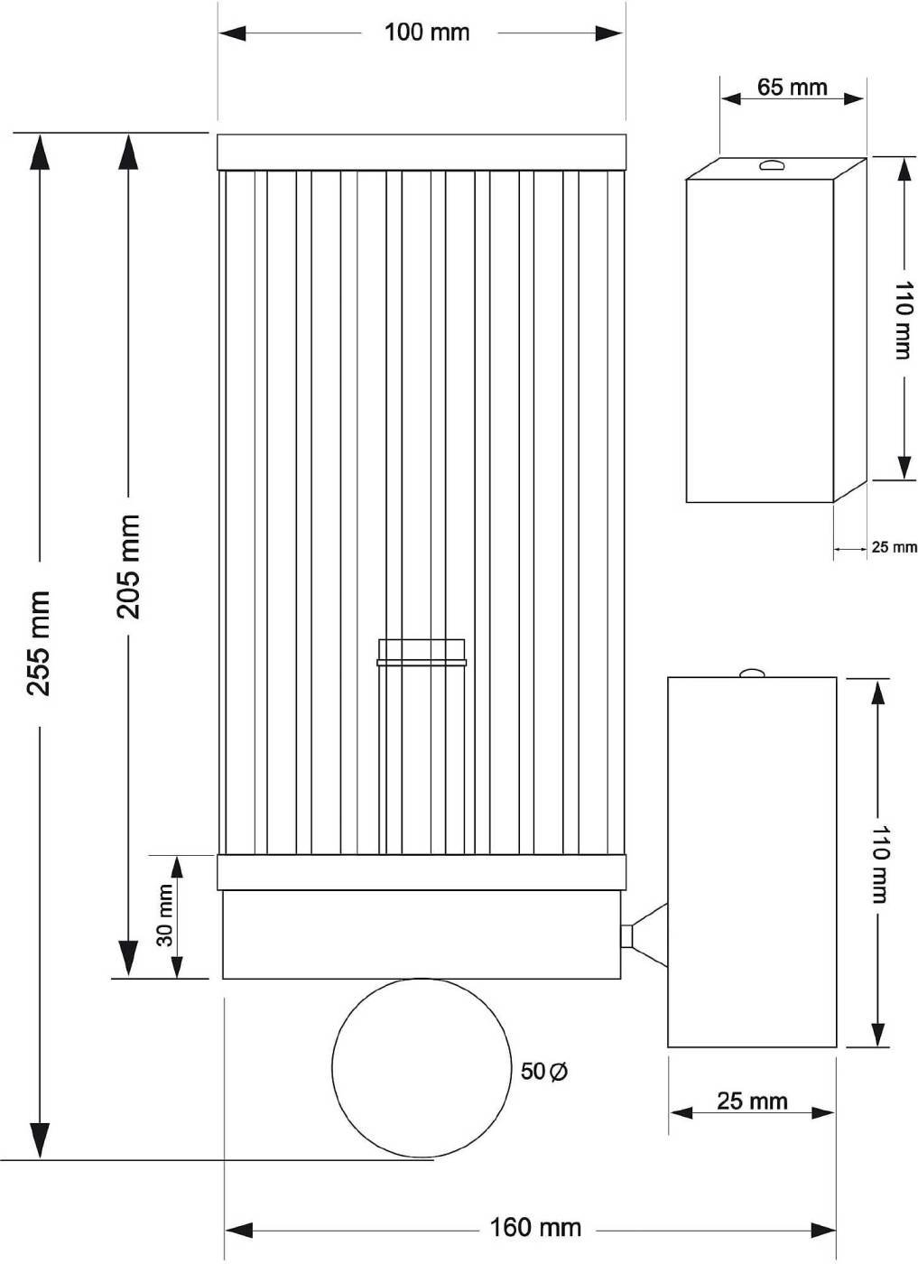 Настенное бра Kutek Lauria LAU-K-1(P)