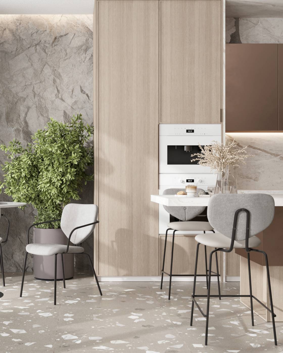 B2339-H65 M8528+Curio-70 Полубарный стул Stool Group Masey B2339-H65 M8528+Curio-70