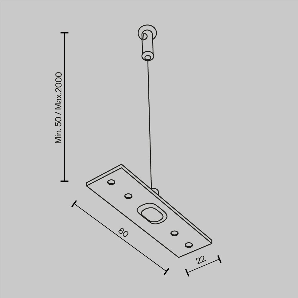 Подвес тросовый 2шт Exility белый Maytoni Accessories For Tracks Exility TRA034SW-2W