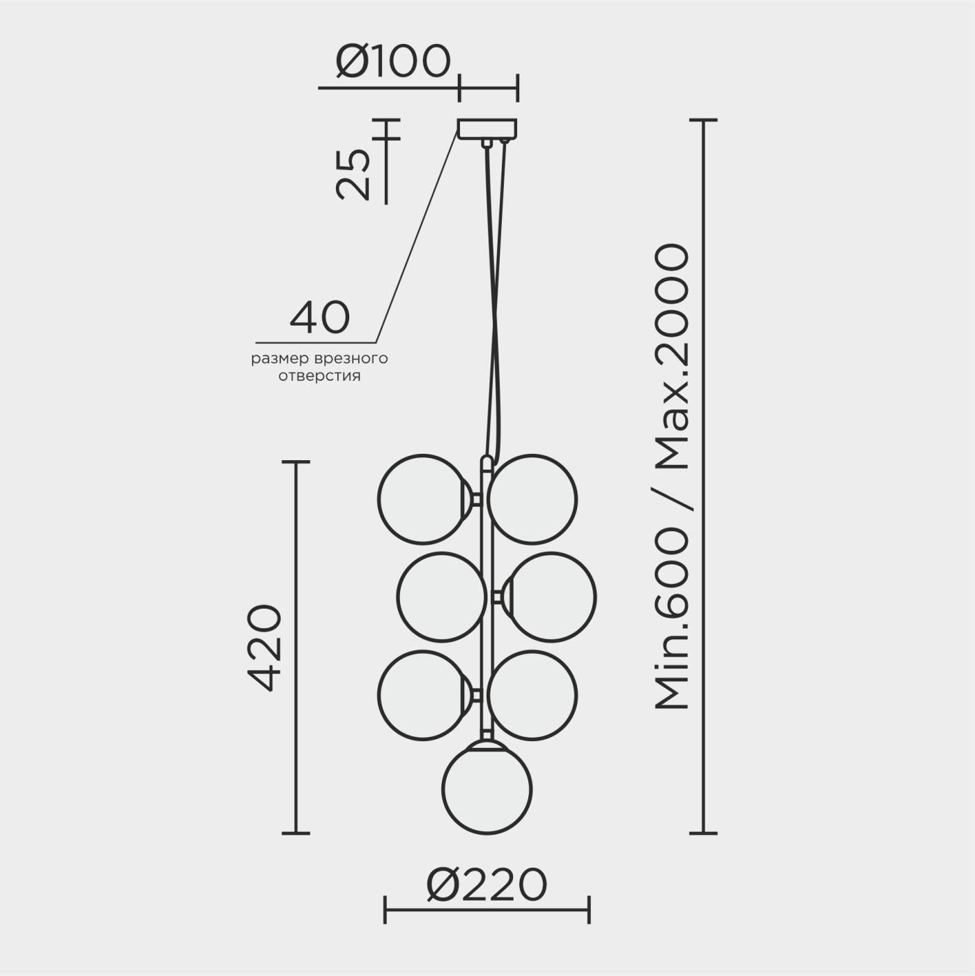 MS.8055.4 BK Подвесная люстра MS Modelux MS.8055.4 BK