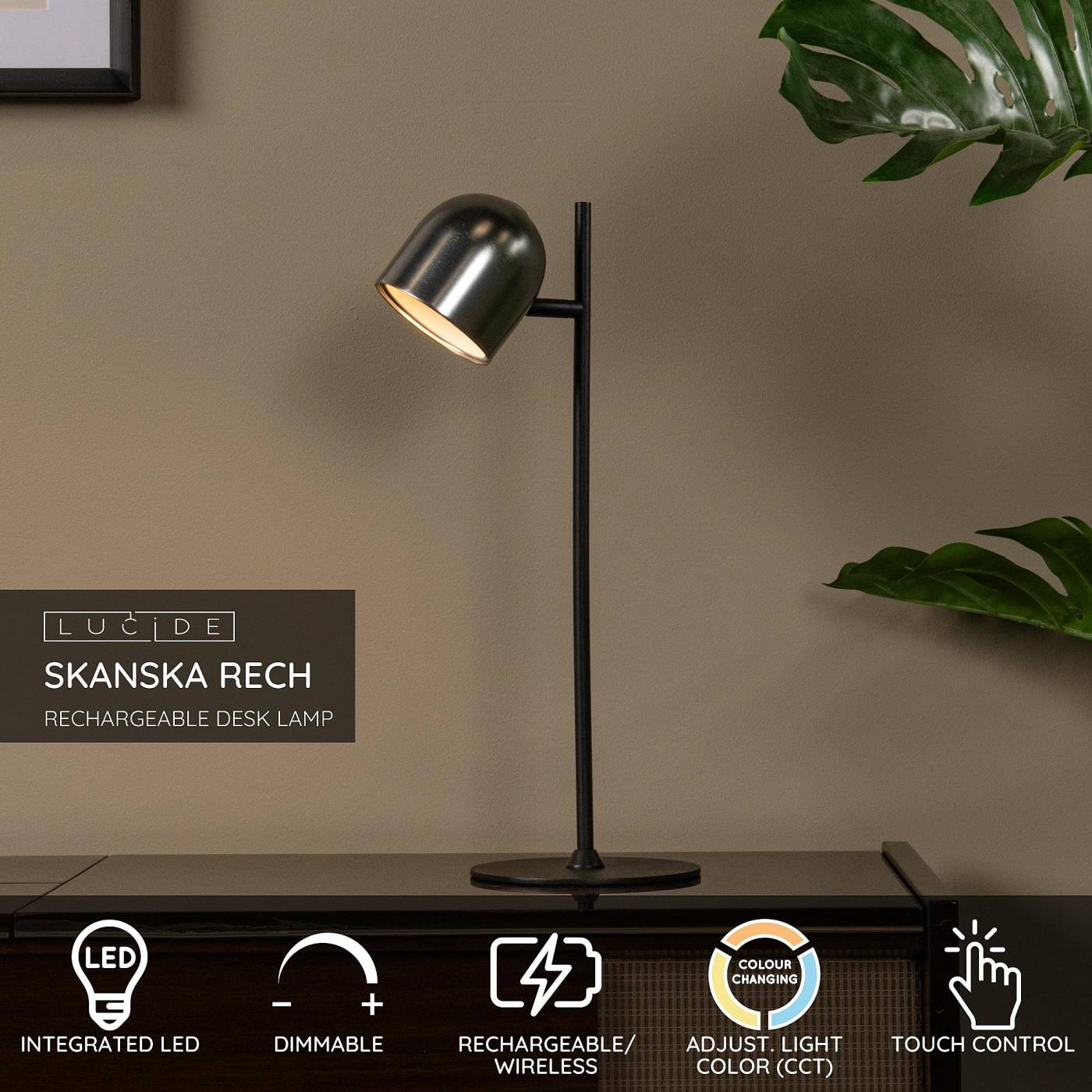 03649/03/15 Настольная лампа Lucide Skanska Rech 03649/03/15