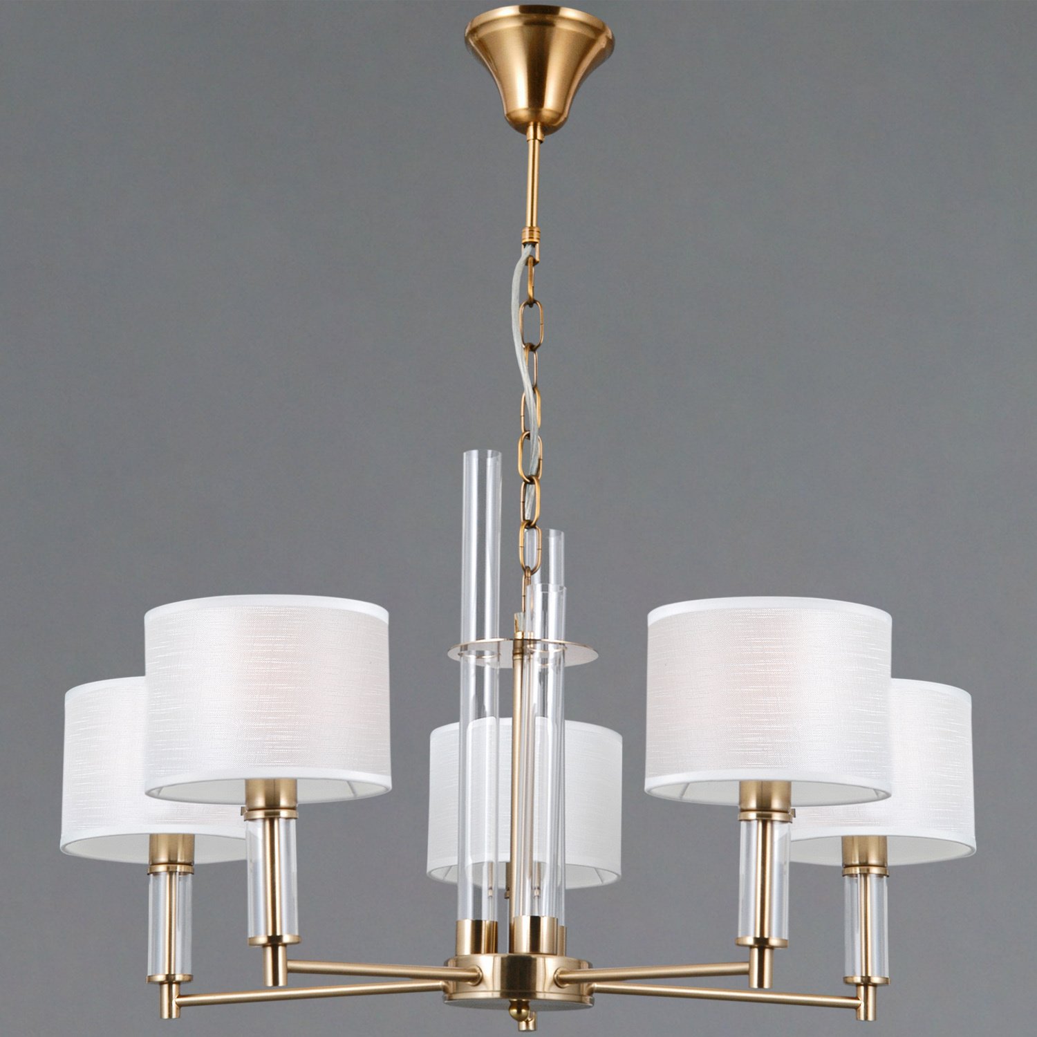 IL0755-5PSQ-25 BRASS GENOA Подвесная люстра ILLUMICO IL0755-5PSQ-25 BRASS GENOA