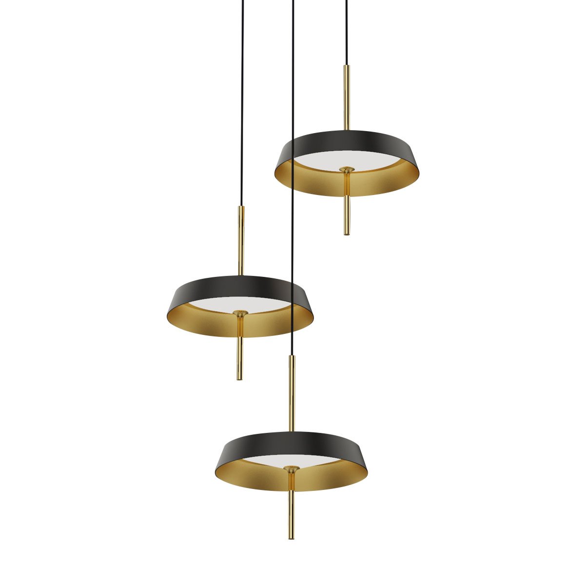 MD18001061-3B black/gold Светильник подвесной Delight Collection MD18001061 MD18001061-3B black/gold