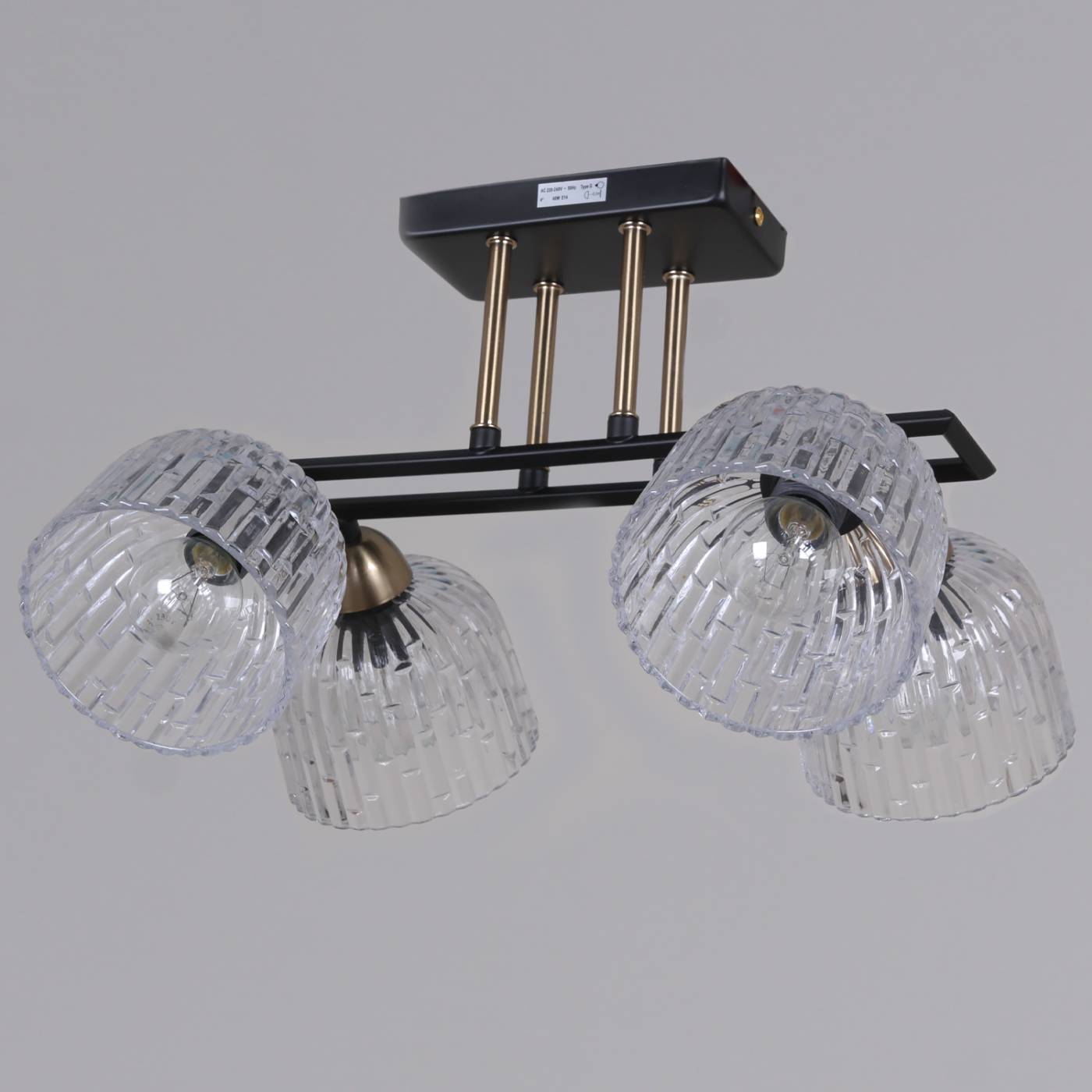 Потолочная люстра ILLUMICO IL0794-4CSQ-25BKAB ELITE