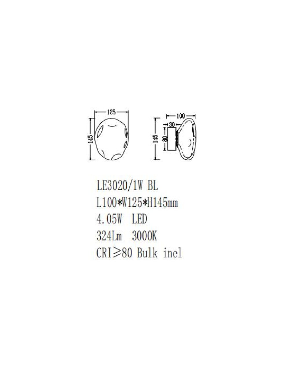 LE3020/1W BL Настенный светильник LEON Magic LE3020/1W BL