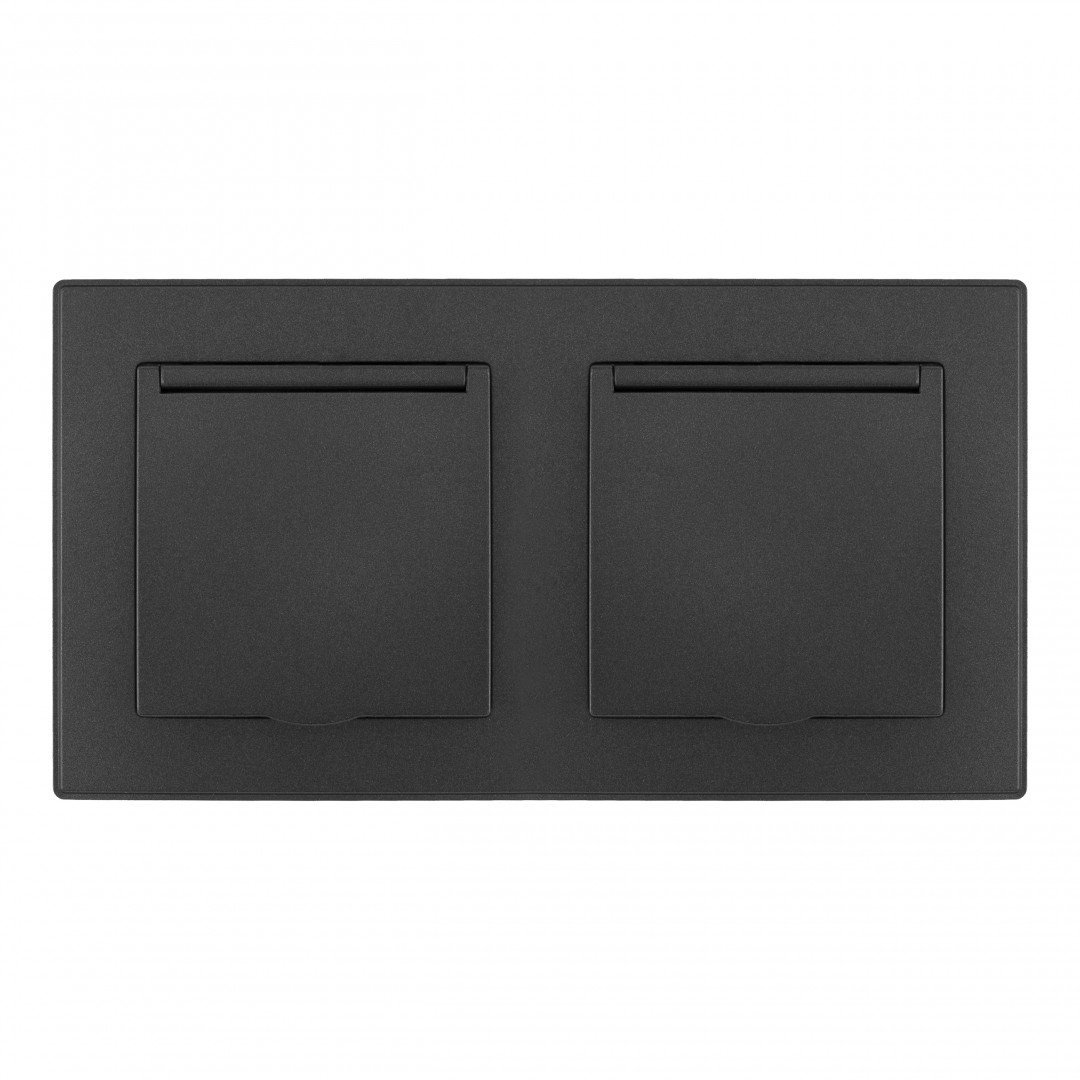 SET06-2-41-1x2 black Розетка Arte Milano Set06-2 SET06-2-41-1x2 black