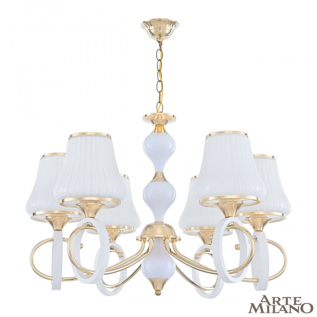 302387/6 Wh/Gd Подвесная люстра Arte Milano Florentia-2387 302387/6 Wh/Gd