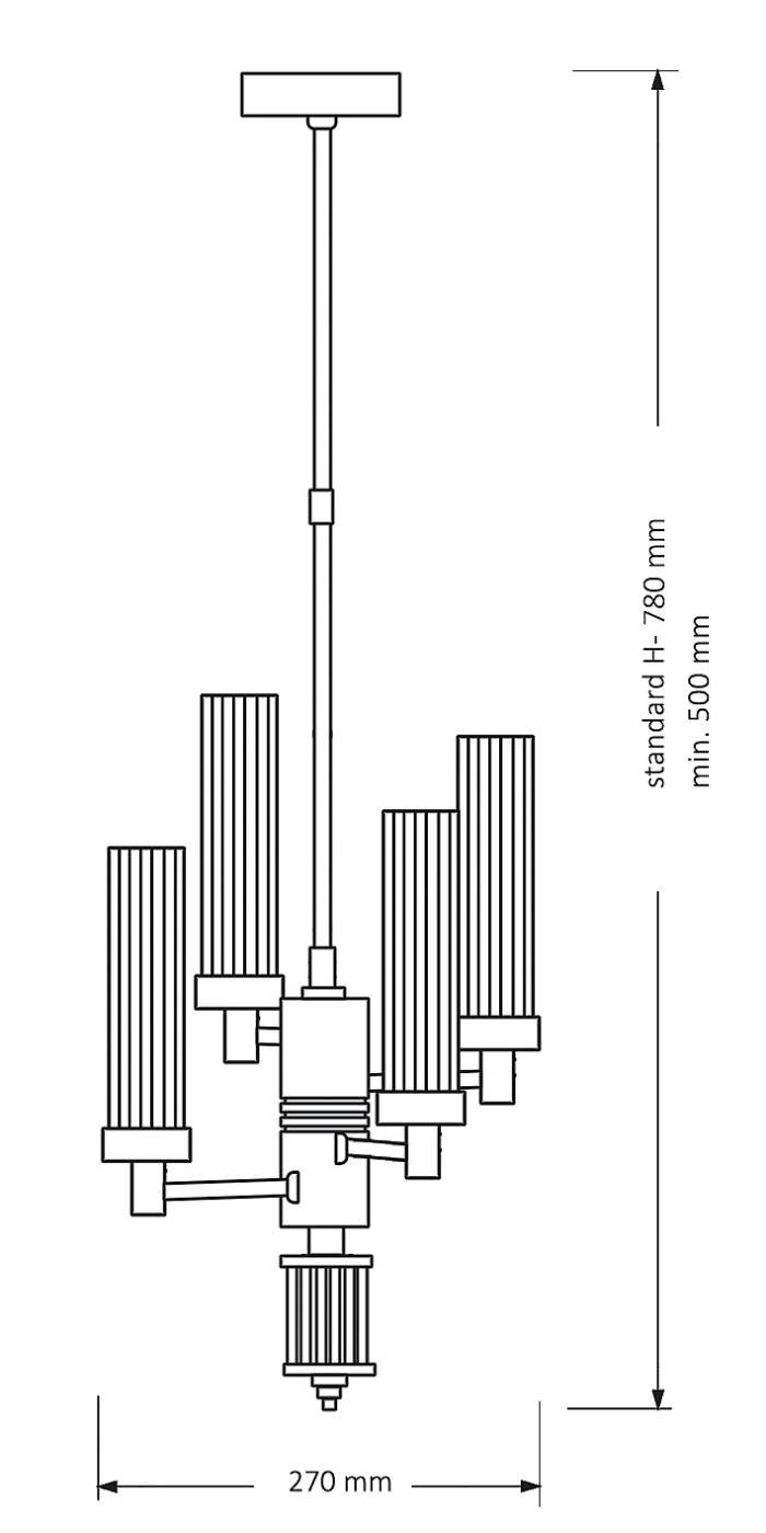 Люстра на штанге Kutek Seti SET-ZW-4(N)