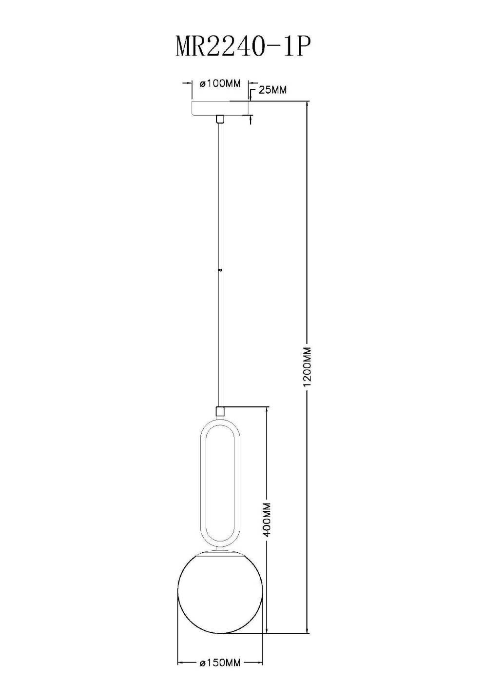 Светильник подвесной MyFar Pierre MR2240-1P