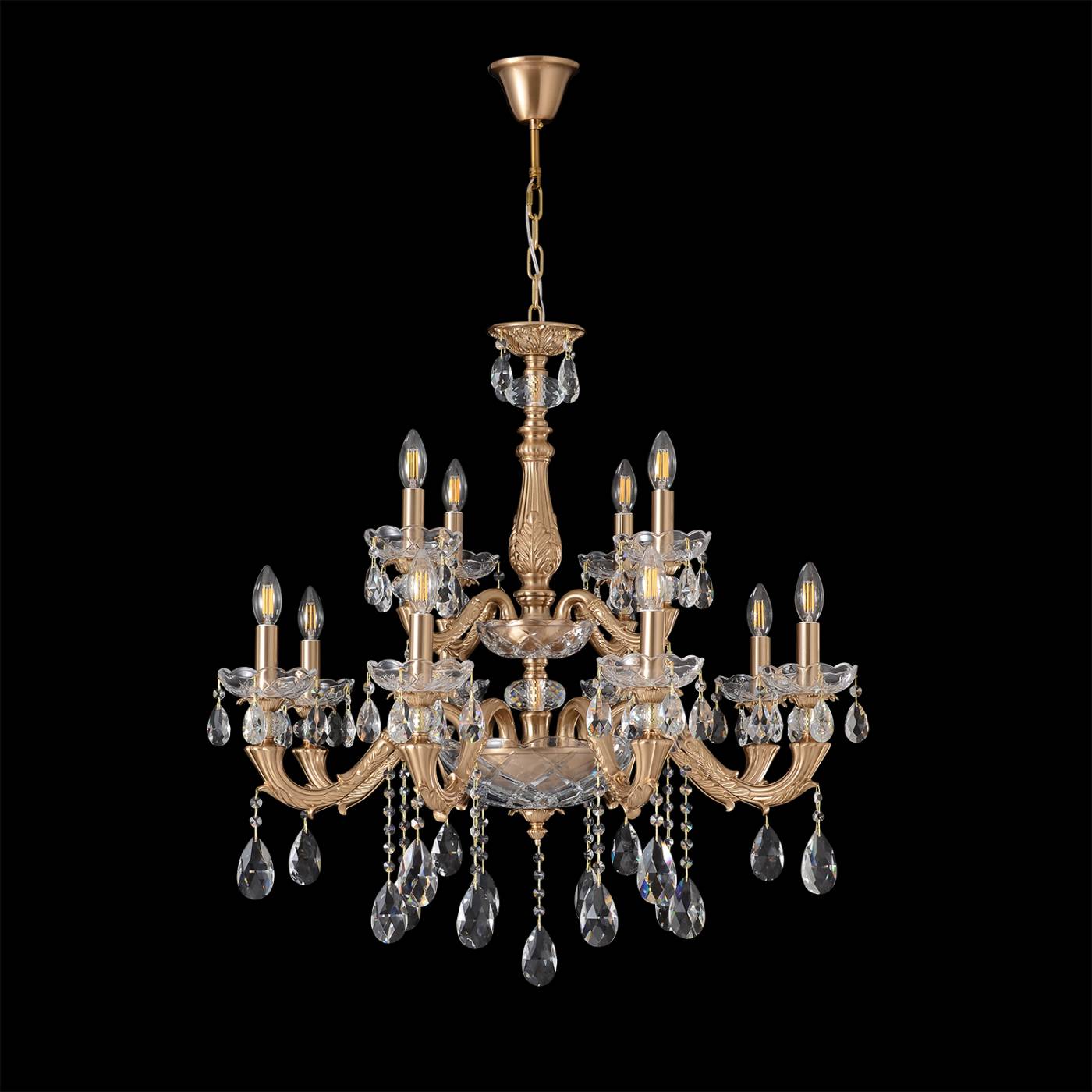ELIZABETH SP8+4 BRASS Люстра Crystal Lux ELIZABETH SP8+4 BRASS