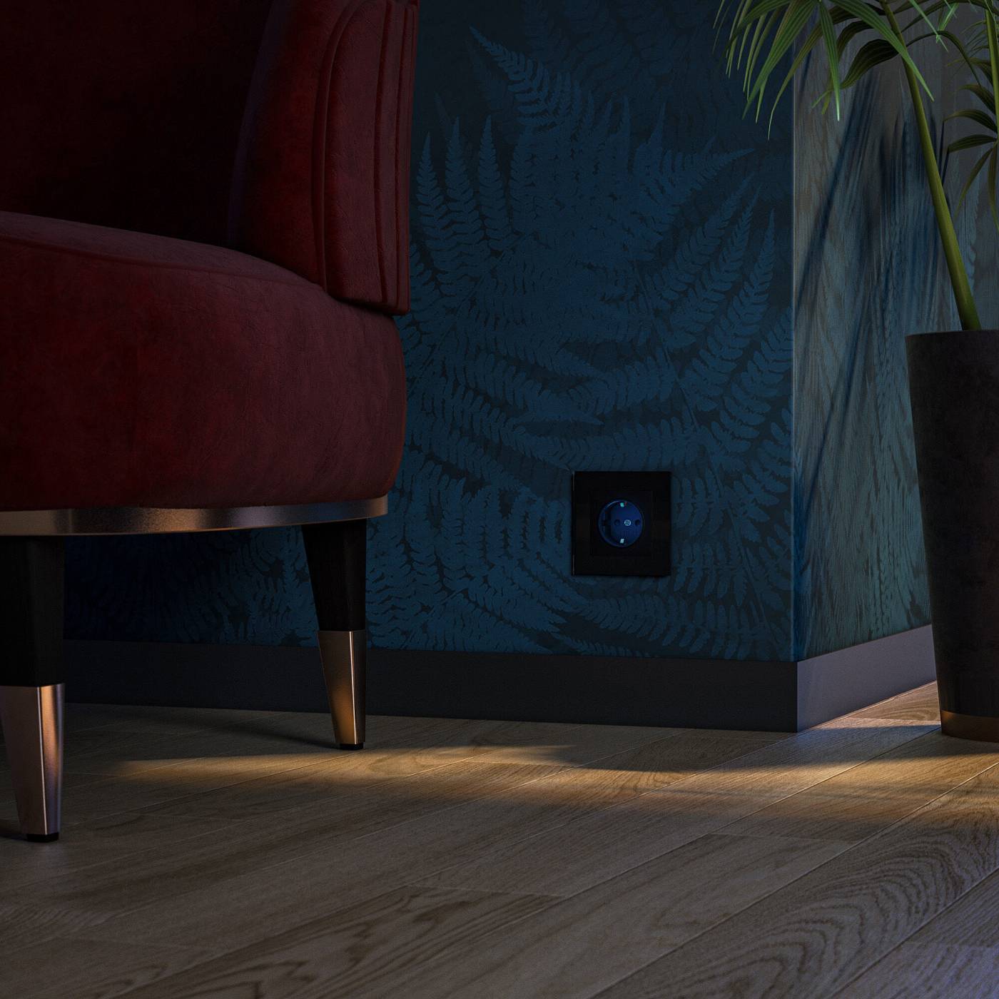 Розетка Werkel W1171408/ Розетка с подсветкой (черный)