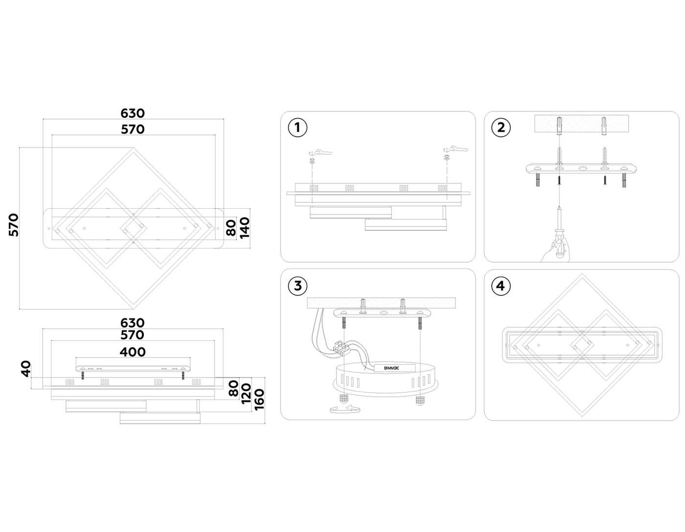 FA8531 Потолочная люстра Ambrella Disk FA8531