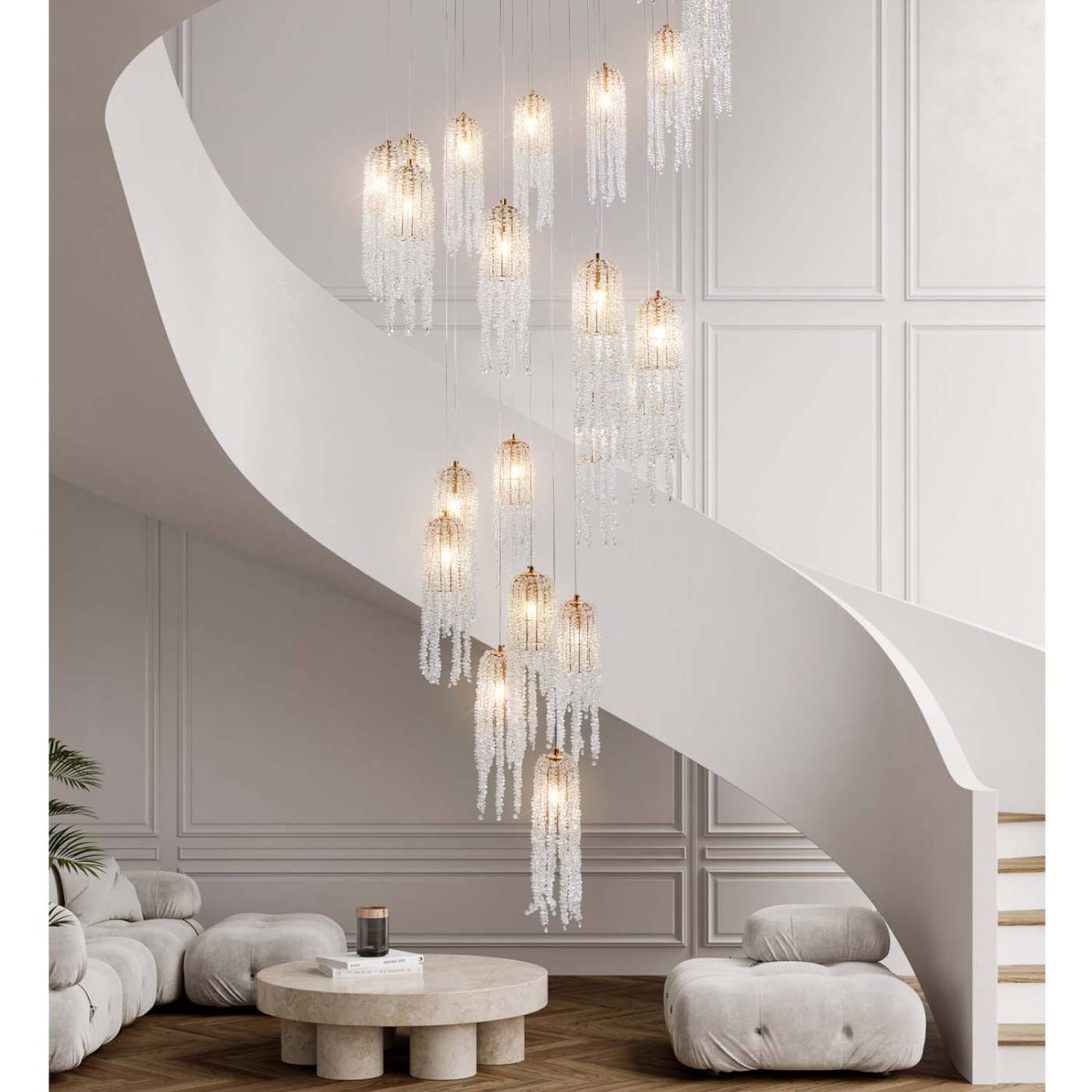 ML.6688.25 GD Люстра каскадная ML Modelux ML.6688.25 GD