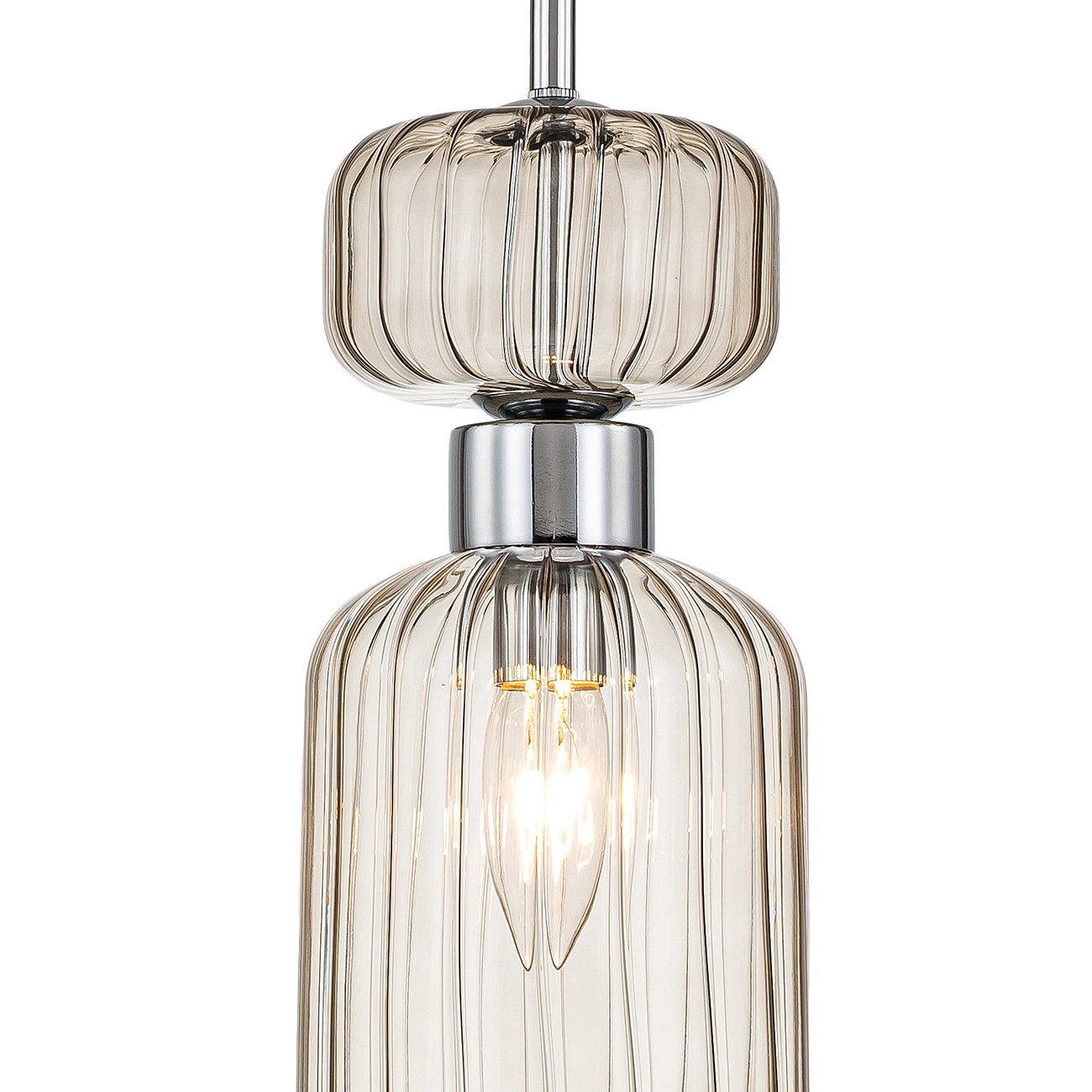 1141/1S Chrome/Beige Светильник подвесной Escada Gloss 1141/1S Chrome/Beige