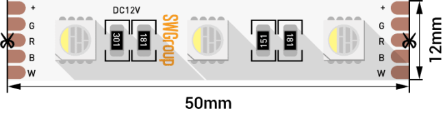 SWG560-12-19.2-RGB+WW-M LED лента SWG Standard SWG560 SWG560-12-19.2-RGB+WW-M