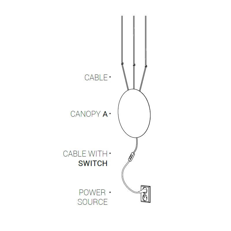 8611 Кабель 1,5 м. с выключателем Nowodvorski Cameleon Cable with switch 8611