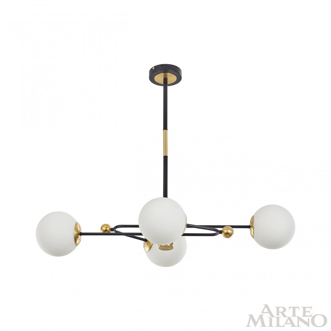 Люстра на штанге Arte Milano Neapolis72708 272708/4 BK/GD