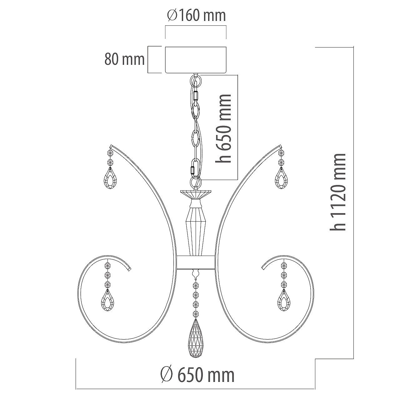 Подвесная светодиодная люстра Аурих De Markt 496016408