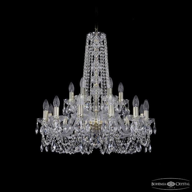 Подвесная хрустальная люстра 1402 Bohemia 1402/12+6/240/h-75 G