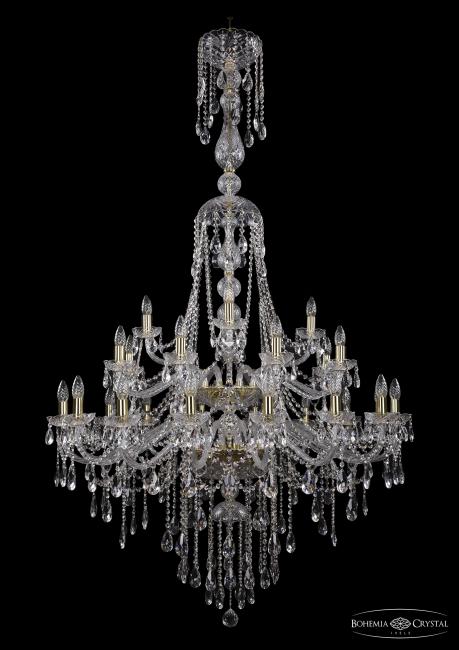 1415/16+8+4/400/XL-185/2d G Подвесная хрустальная люстра 1415 Bohemia 1415/16+8+4/400/XL-185/2d G