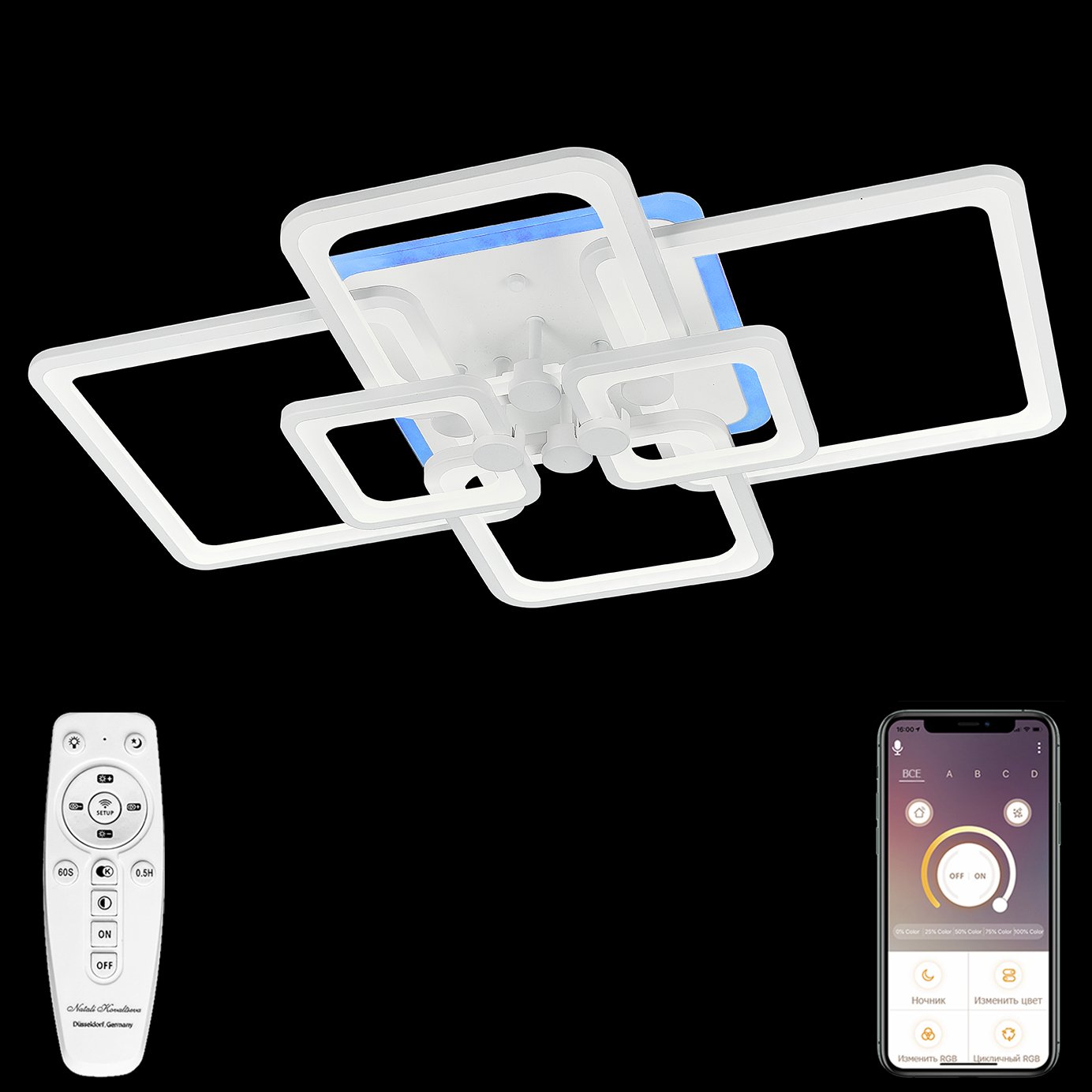 HIGH-TECH LED LAMPS 82016 Потолочная люстра Natali Kovaltseva HIGH-TECH LED LAMPS HIGH-TECH LED LAMPS 82016