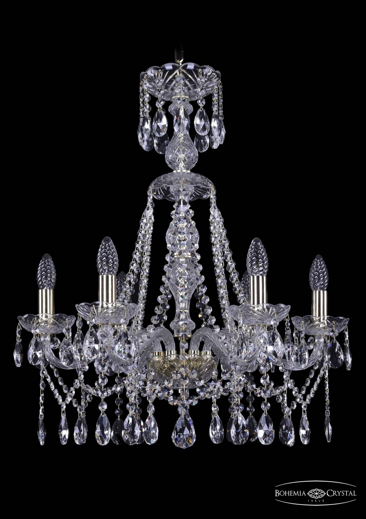 1413/6/200/XL-66 G Подвесная хрустальная люстра 1413 Bohemia 1413/6/200/XL-66 G