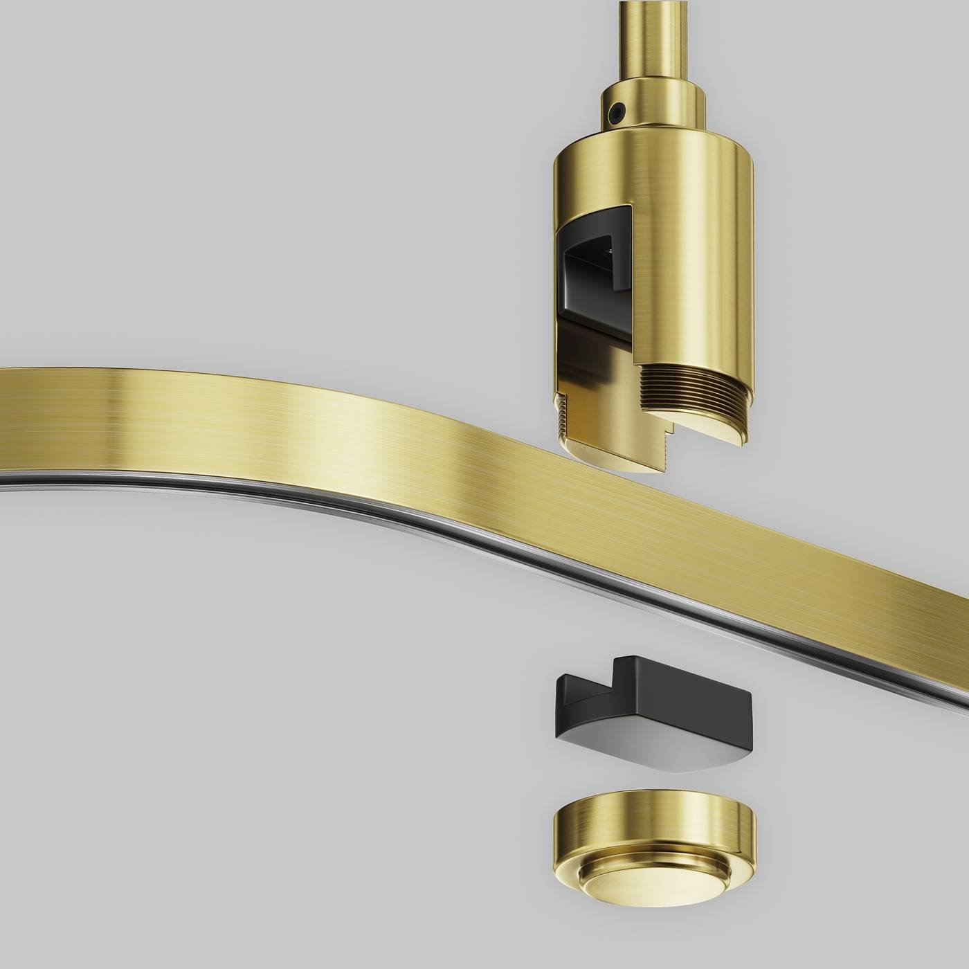 Радиусный коннектор для шинопровода Maytoni Accessories for tracks Flarity TRX154-RC80-BS