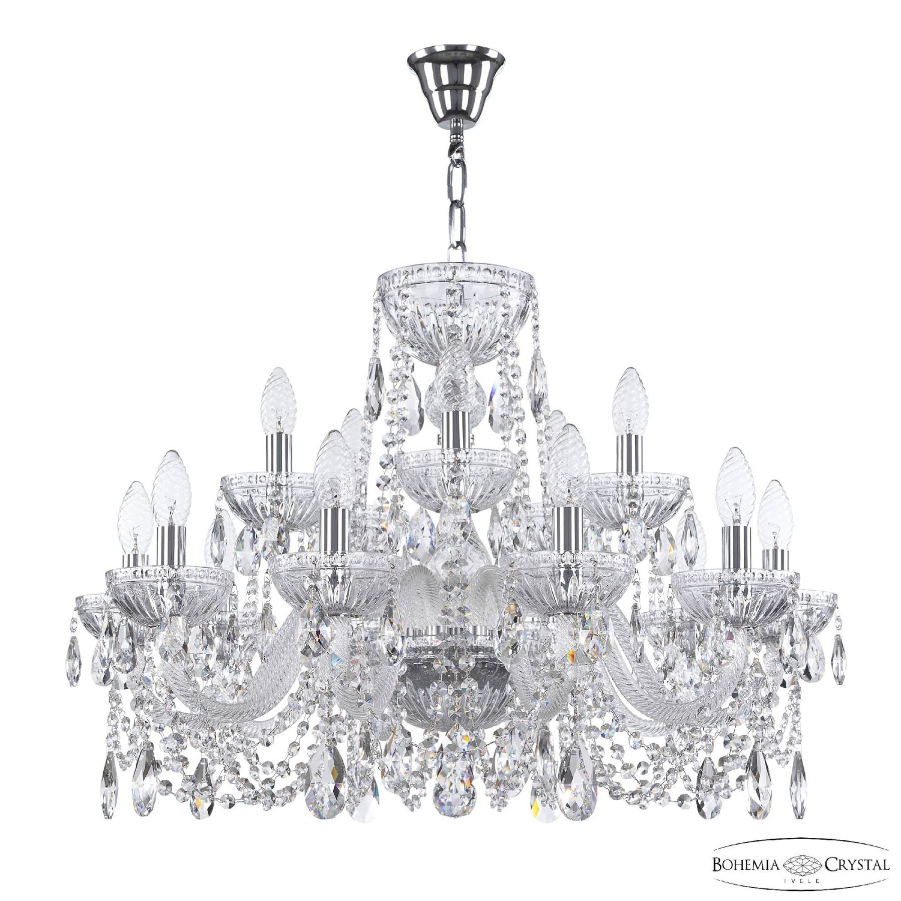 5402/10+5/240 Ni Clear/M-1G Подвесная люстра Bohemia 5402 5402/10+5/240 Ni Clear/M-1G