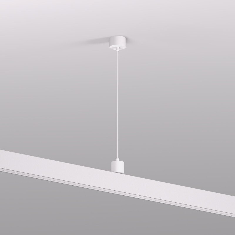 Подвод питания для подвесного монтажа трека SMART BASE, АС 220-240V, IP20, 5м Denkirs SMART BASE TR2124-WH