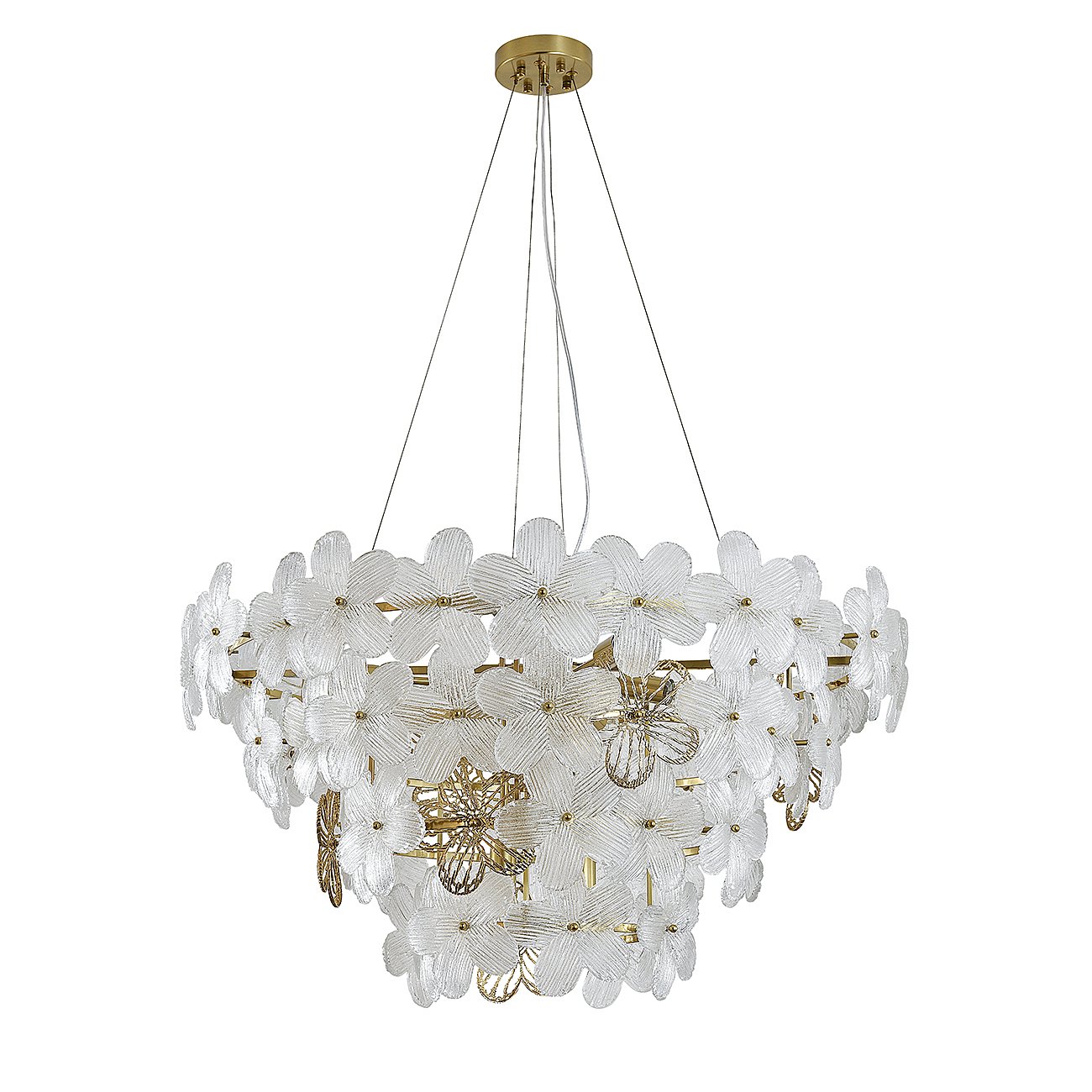 V000556 Подвесная люстра Indigo Fiori V000556 12049/10P Brass
