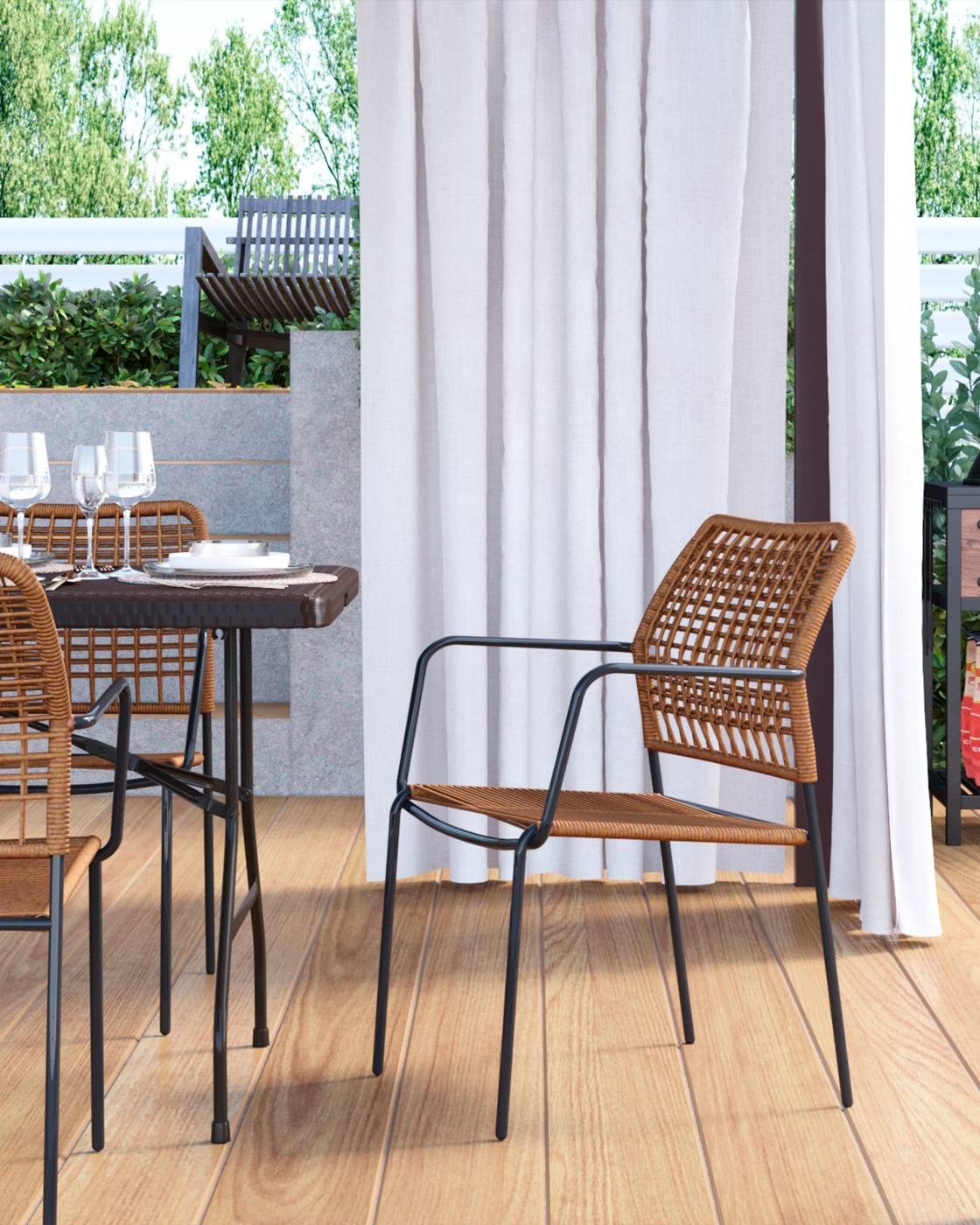 Обеденный стул Stool Group AD632068 brown+d.grey
