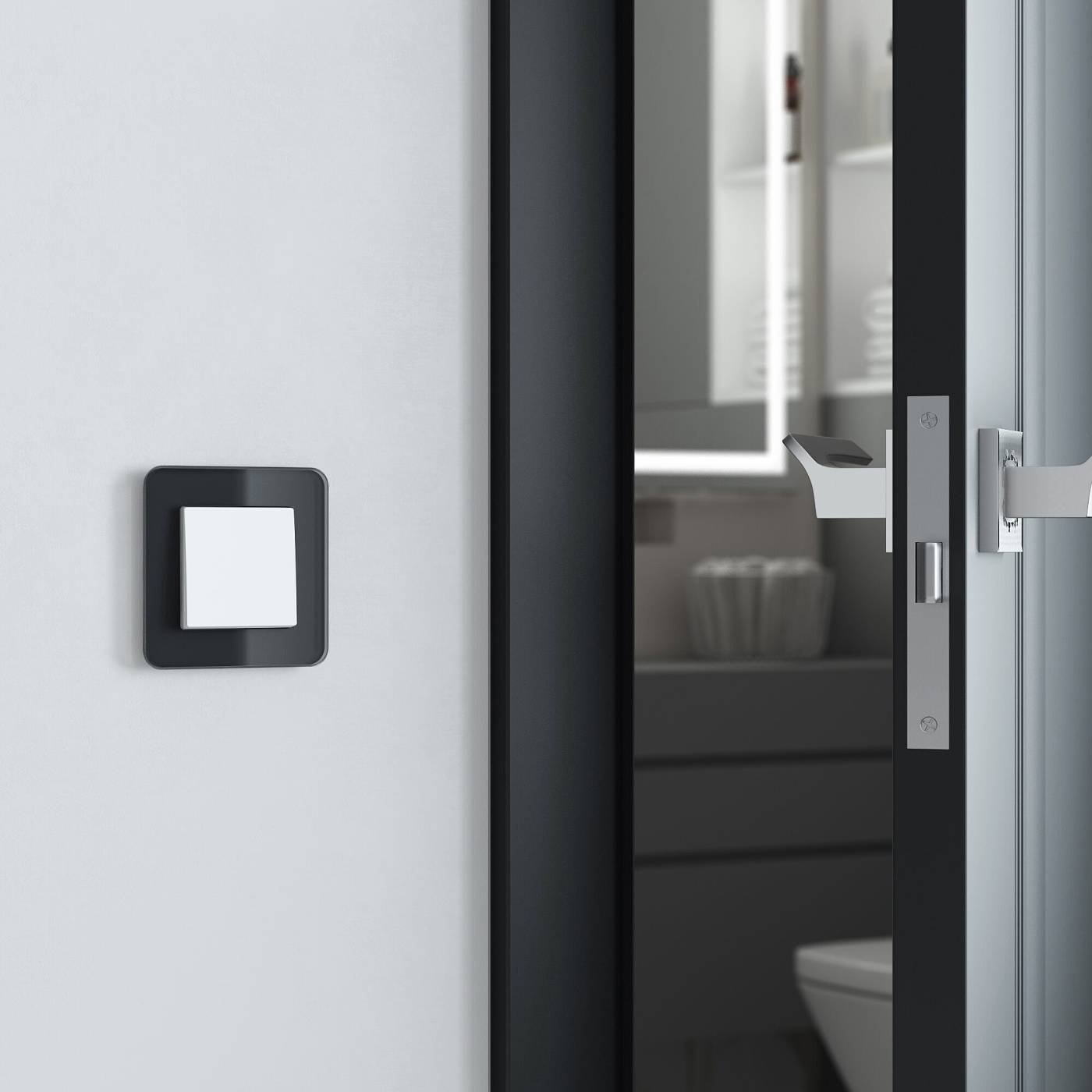 Рамка Werkel W0012448/ Рамка на 1 пост Elite (черный, стекло)