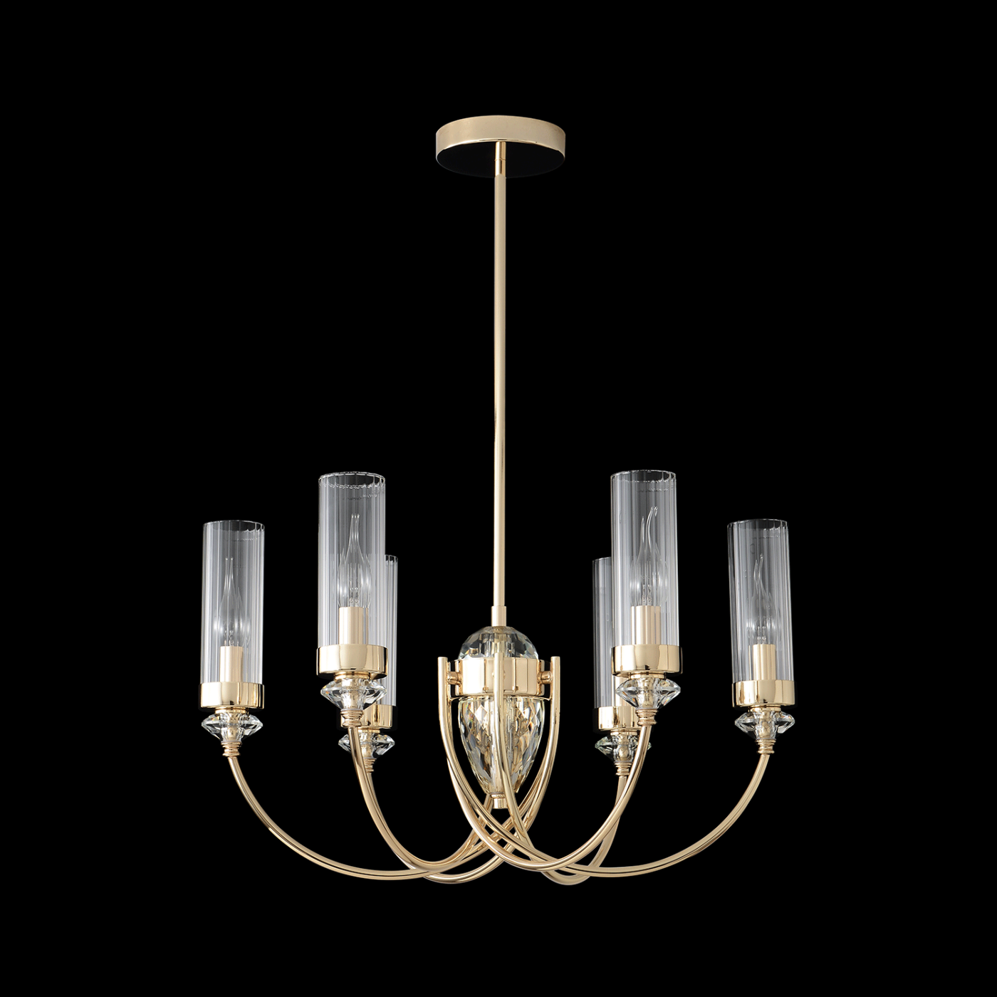 Люстра на штанге Crystal Lux Secret SECRET SP6 GOLD