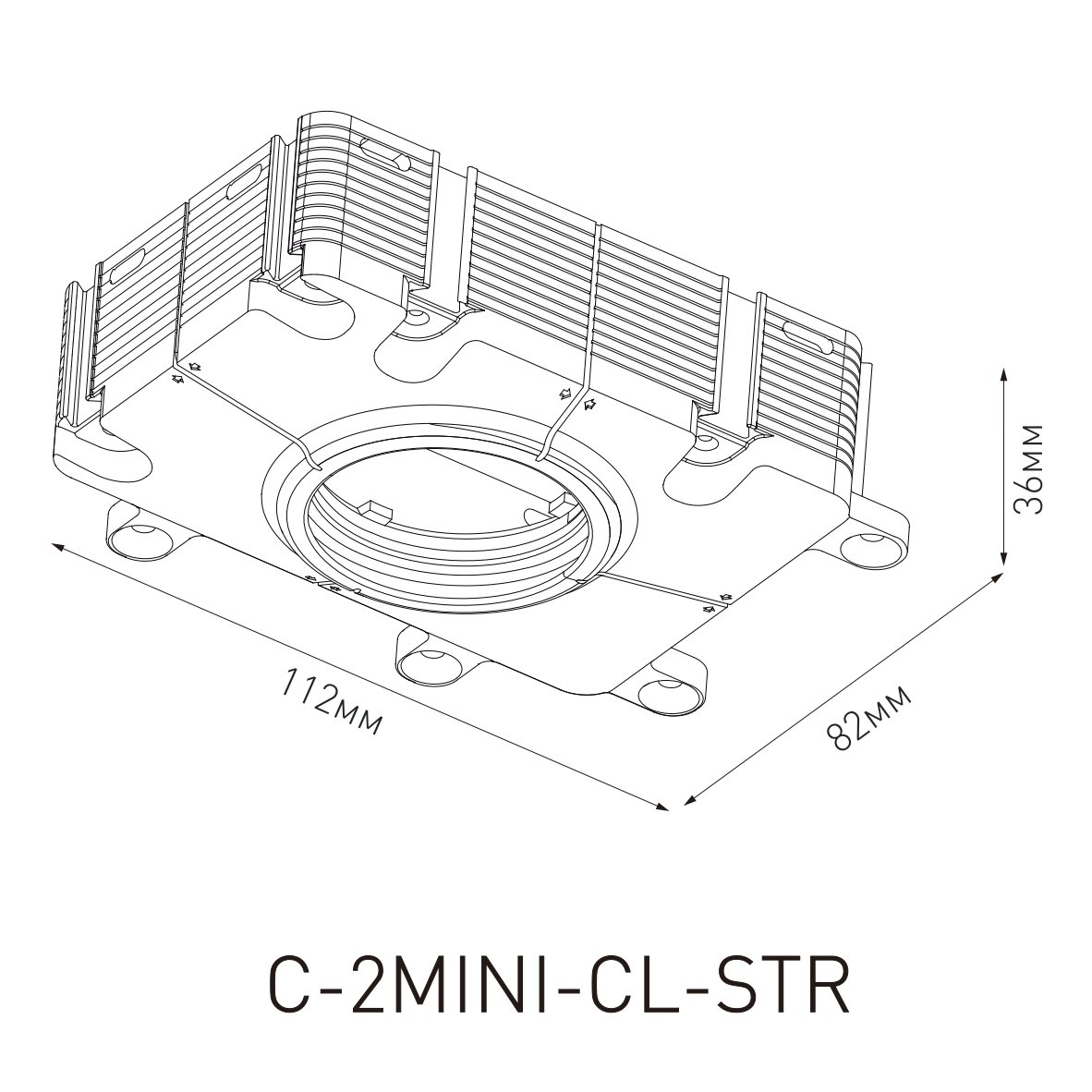 Безрамочная закладная Combo 2.0 mini в натяжной потолок ПВХ, SWG LUMKER 00-00043601
