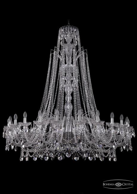 1411/24/530/XL-163 Ni Подвесная хрустальная люстра 1411 Bohemia 1411/24/530/XL-163 Ni